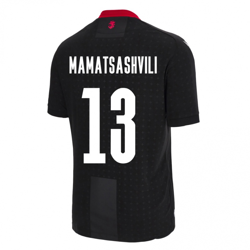Vyrai Sakartvelas Saba Mamatsashvili #13 Juoda Išvykos Marškinėliai 24-26 T-Shirt