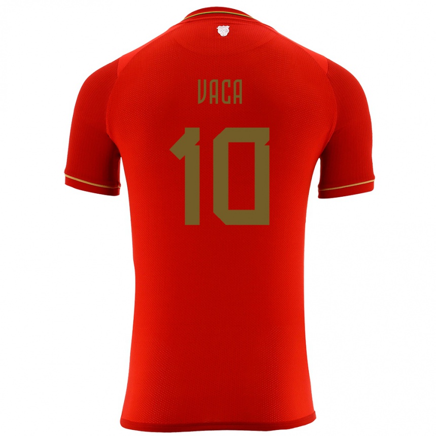 Vyrai Bolivija Ramiro Vaca #10 Raudona Išvykos Marškinėliai 24-26 T-Shirt