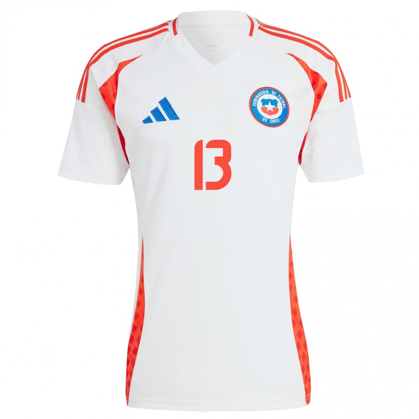 Vyrai Čilė Anaís Cifuentes #13 Baltas Išvykos Marškinėliai 24-26 T-Shirt