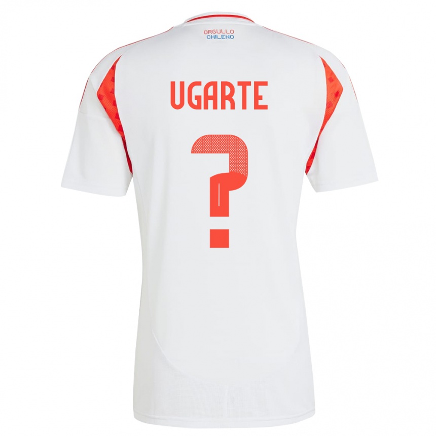 Vyrai Čilė Pablo Ugarte #0 Baltas Išvykos Marškinėliai 24-26 T-Shirt