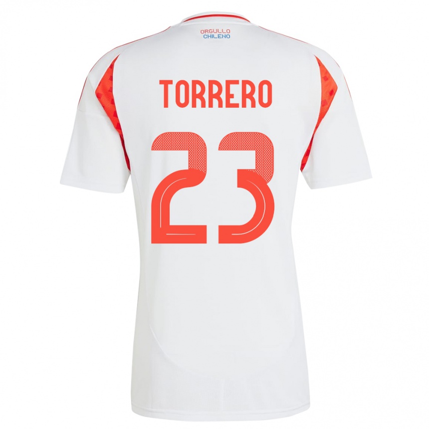 Vyrai Čilė Ryann Torrero #23 Baltas Išvykos Marškinėliai 24-26 T-Shirt