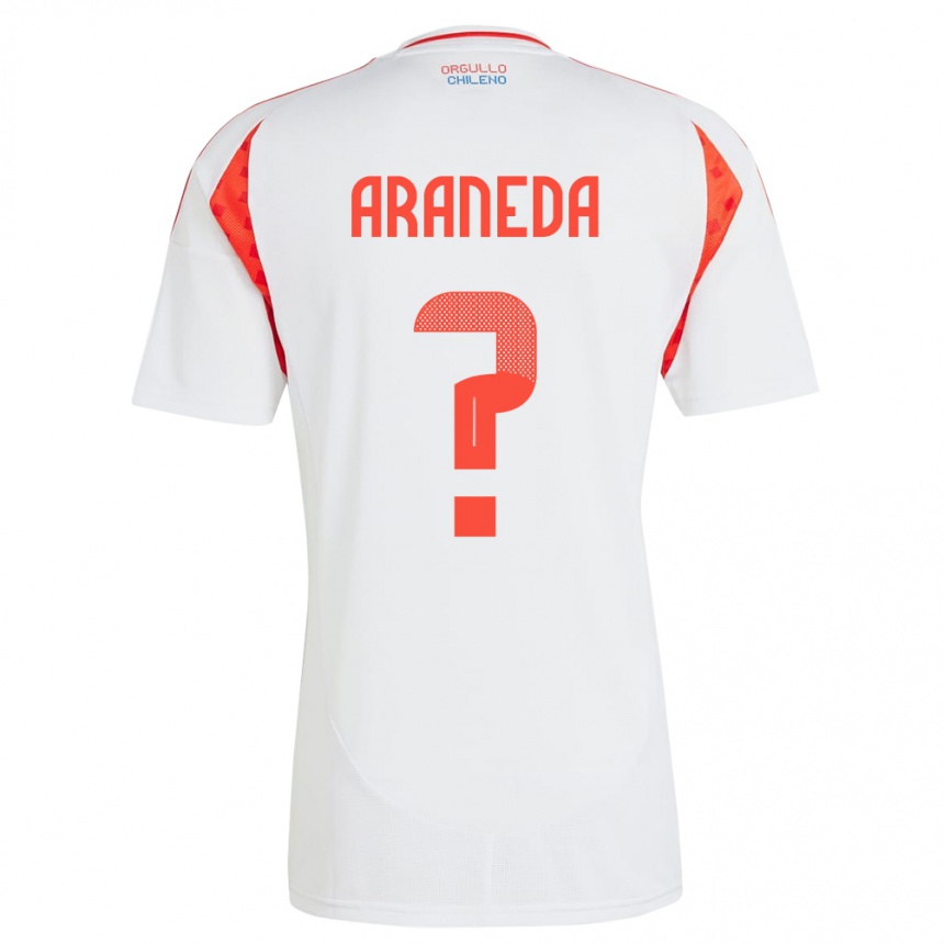 Vyrai Čilė Arantxa Araneda #0 Baltas Išvykos Marškinėliai 24-26 T-Shirt