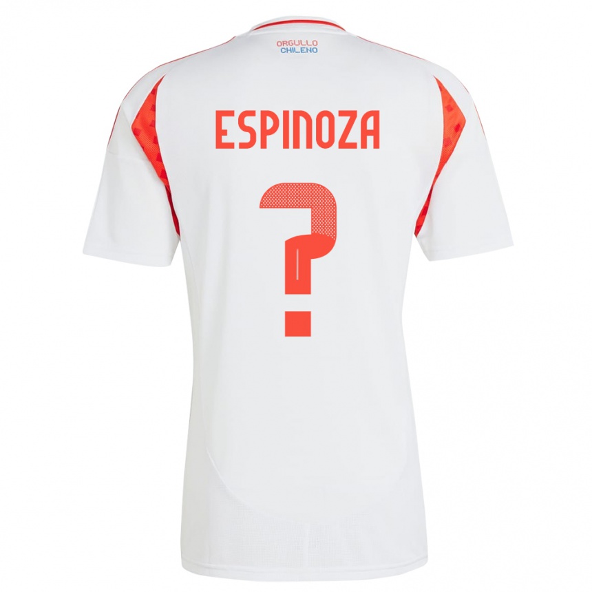 Vyrai Čilė Gali Espinoza #0 Baltas Išvykos Marškinėliai 24-26 T-Shirt