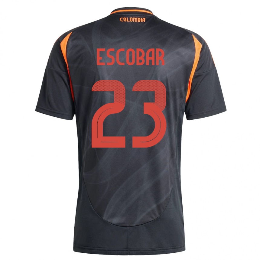 Vyrai Kolumbija Josen Escobar #23 Juoda Išvykos Marškinėliai 24-26 T-Shirt
