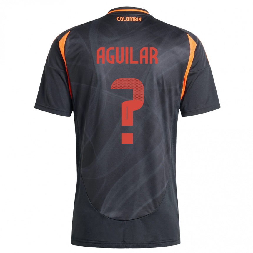 Vyrai Kolumbija Alejandro Aguilar #0 Juoda Išvykos Marškinėliai 24-26 T-Shirt