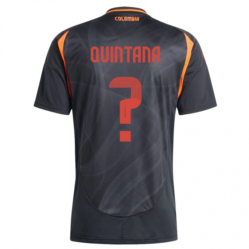 Vyrai Kolumbija Juan Quintana #0 Juoda Išvykos Marškinėliai 24-26 T-Shirt