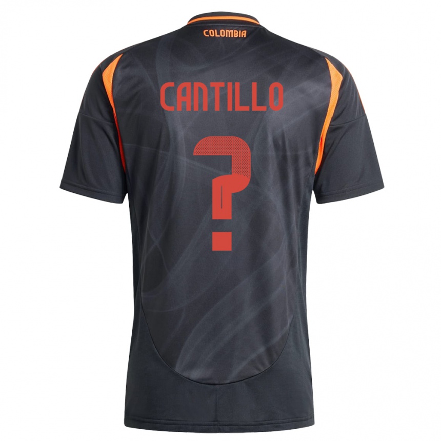 Vyrai Kolumbija Carlos Cantillo #0 Juoda Išvykos Marškinėliai 24-26 T-Shirt