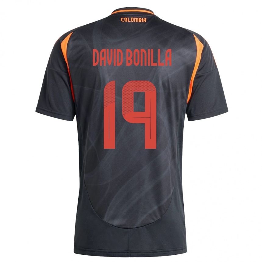 Vyrai Kolumbija Juan David Bonilla #19 Juoda Išvykos Marškinėliai 24-26 T-Shirt