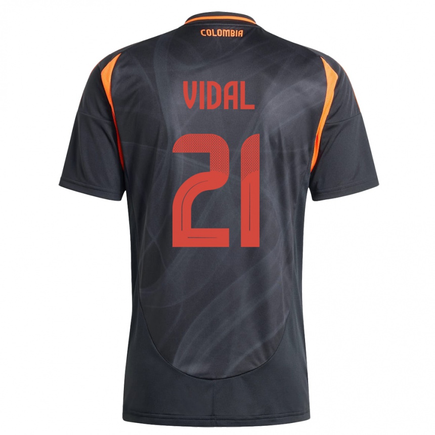 Vyrai Kolumbija Ingrid Vidal #21 Juoda Išvykos Marškinėliai 24-26 T-Shirt