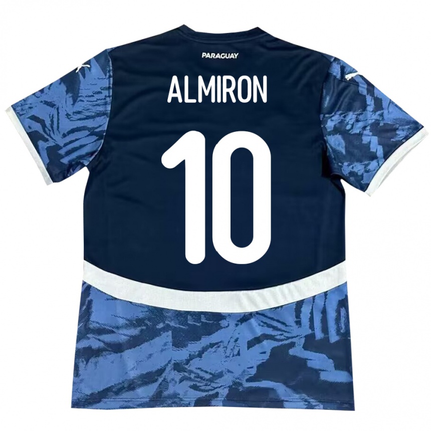 Vyrai Paragvajus Miguel Almirón #10 Mėlyna Išvykos Marškinėliai 24-26 T-Shirt