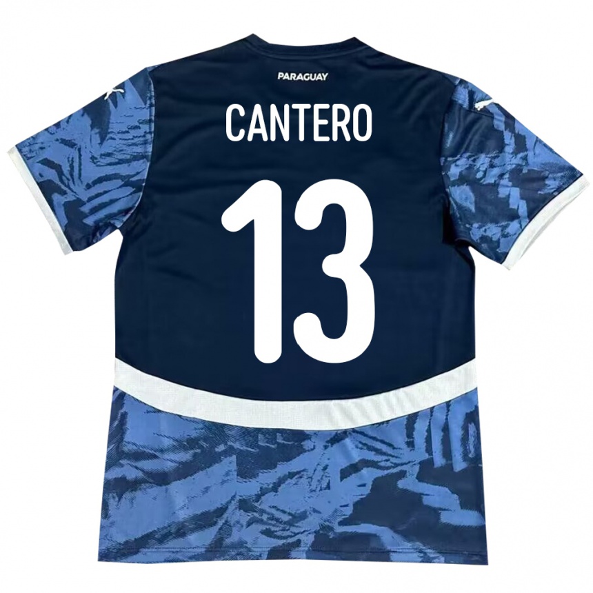 Vyrai Paragvajus Alexis Cantero #13 Mėlyna Išvykos Marškinėliai 24-26 T-Shirt