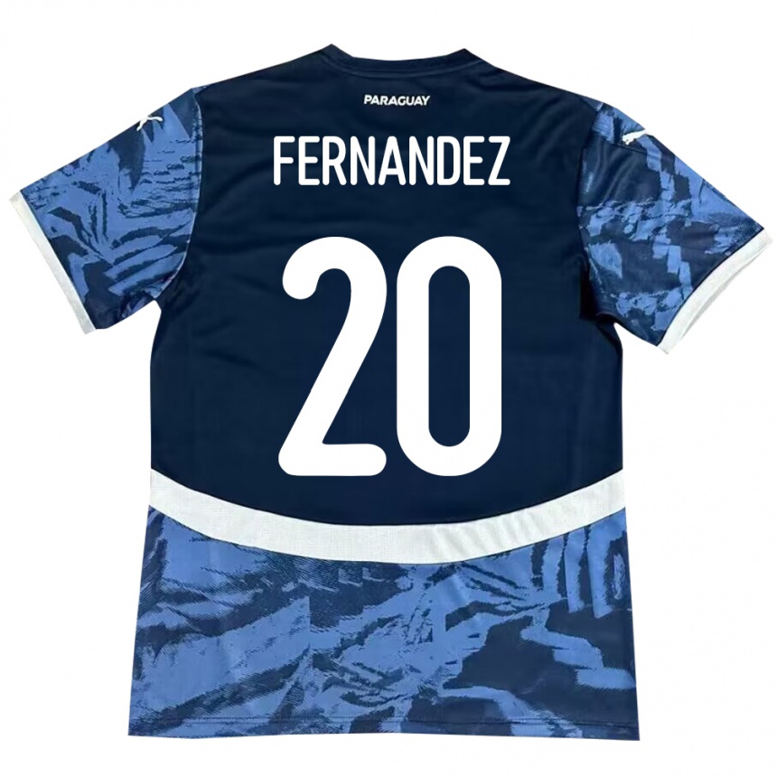 Vyrai Paragvajus Marcelo Fernández #20 Mėlyna Išvykos Marškinėliai 24-26 T-Shirt