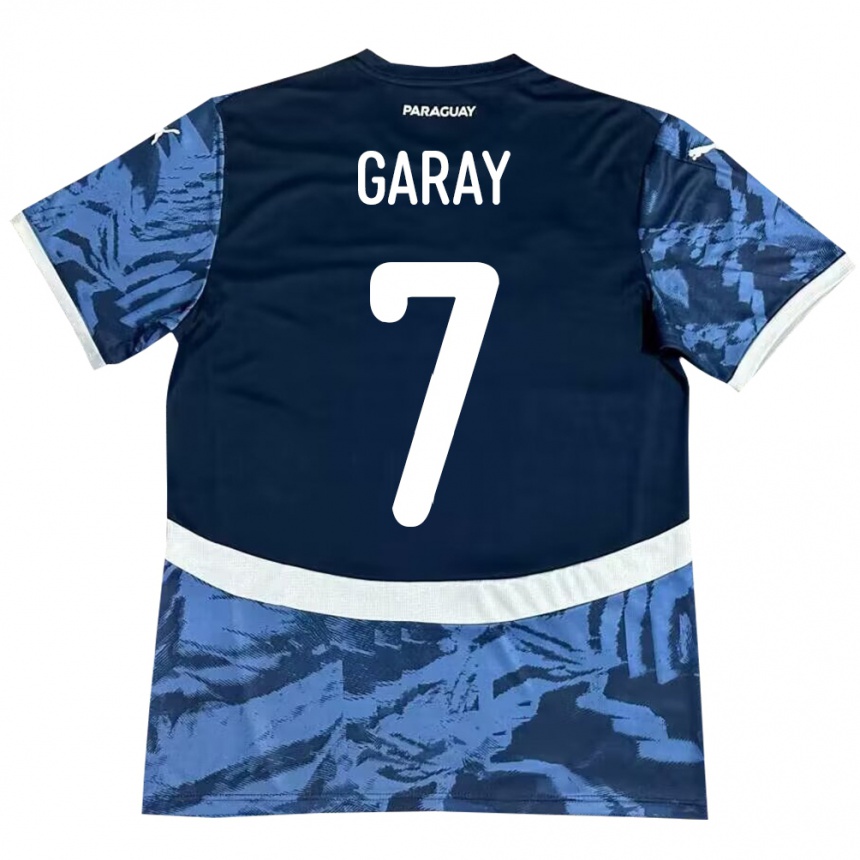 Vyrai Paragvajus Griselda Garay #7 Mėlyna Išvykos Marškinėliai 24-26 T-Shirt