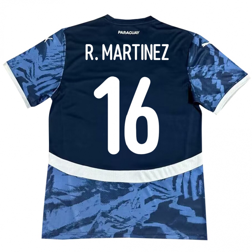 Vyrai Paragvajus Ramona Martínez #16 Mėlyna Išvykos Marškinėliai 24-26 T-Shirt
