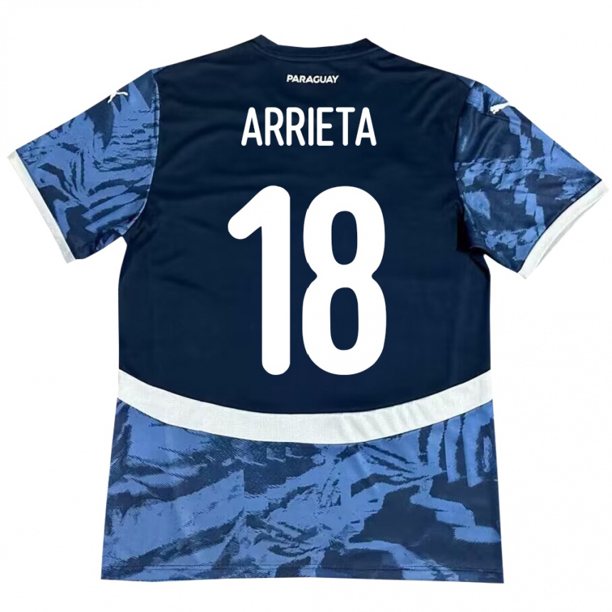 Vyrai Paragvajus Camila Arrieta #18 Mėlyna Išvykos Marškinėliai 24-26 T-Shirt