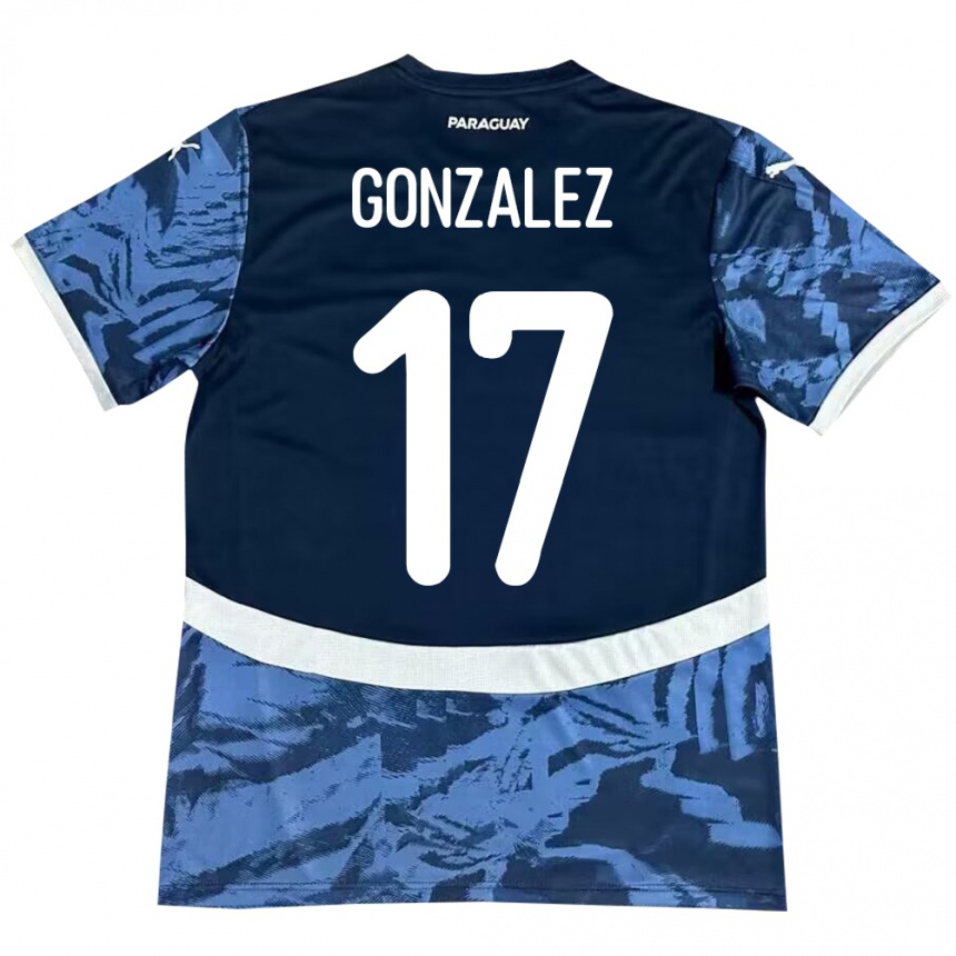 Vyrai Paragvajus Lourdes González #17 Mėlyna Išvykos Marškinėliai 24-26 T-Shirt