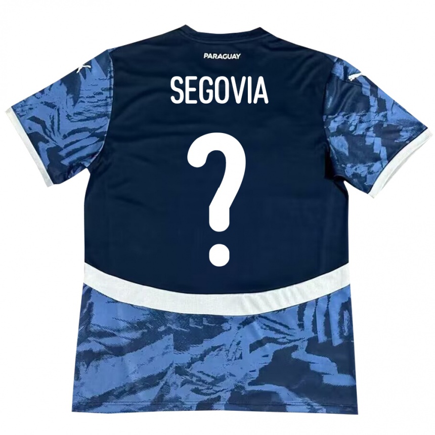 Vyrai Paragvajus María Segovia #0 Mėlyna Išvykos Marškinėliai 24-26 T-Shirt