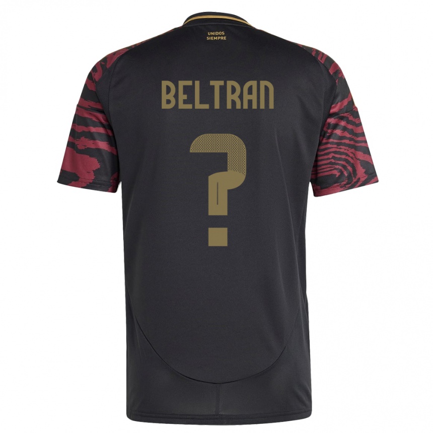 Vyrai Peru Adrián Beltrán #0 Juoda Išvykos Marškinėliai 24-26 T-Shirt