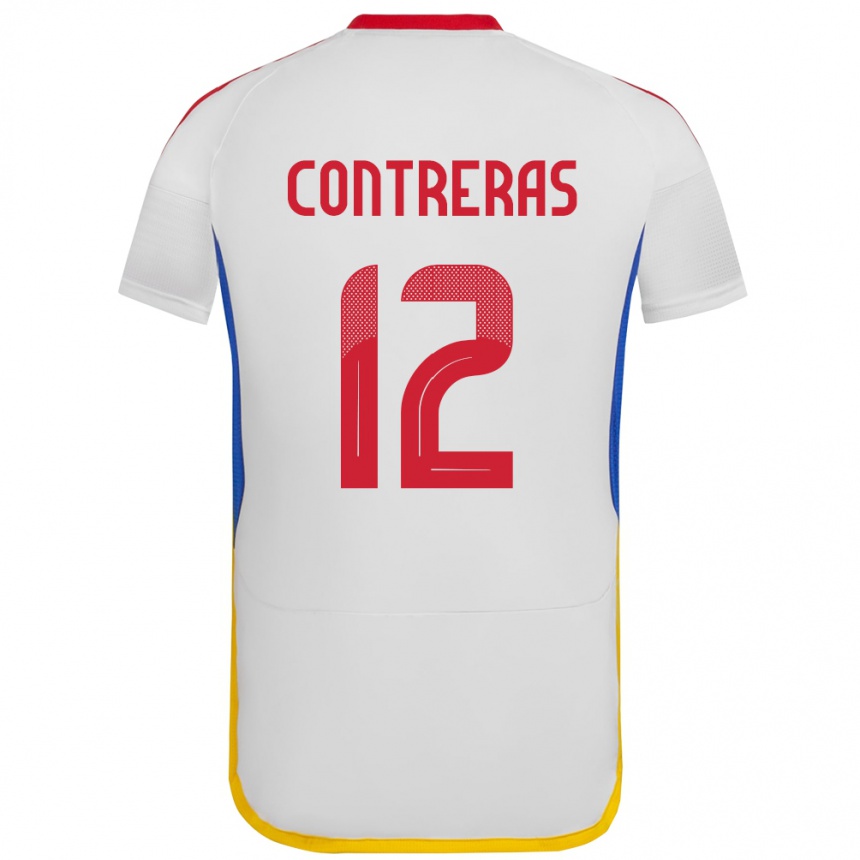 Vyrai Venesuela José Contreras #12 Baltas Išvykos Marškinėliai 24-26 T-Shirt