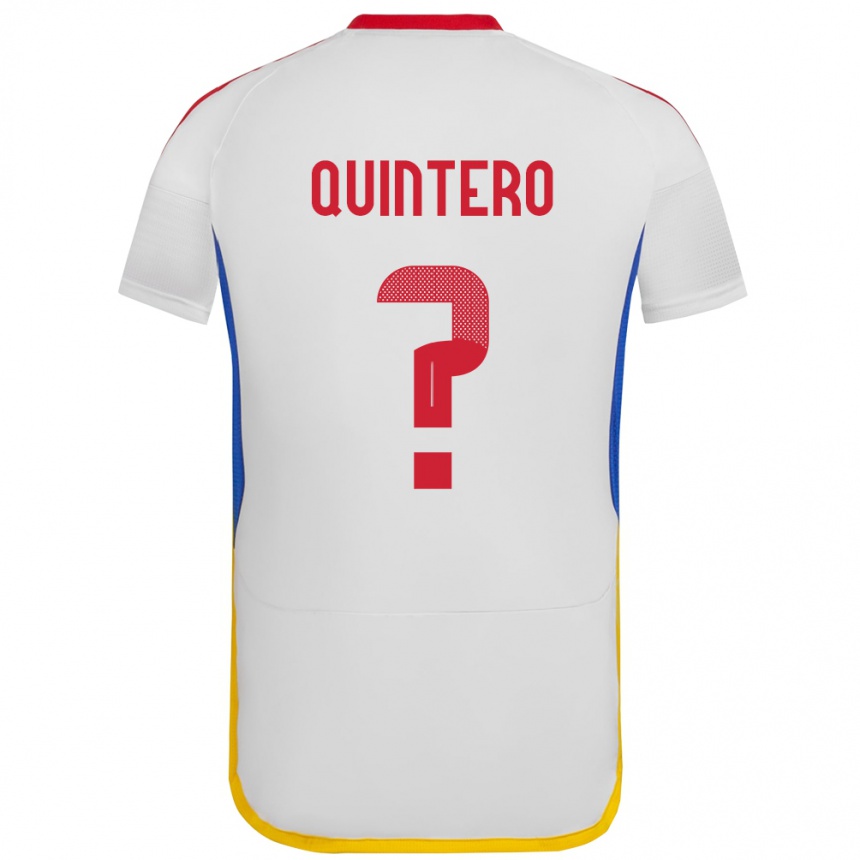 Vyrai Venesuela Teo Quintero #0 Baltas Išvykos Marškinėliai 24-26 T-Shirt