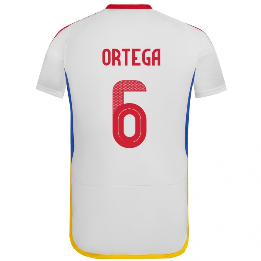 Vyrai Venesuela Bryant Ortega #6 Baltas Išvykos Marškinėliai 24-26 T-Shirt