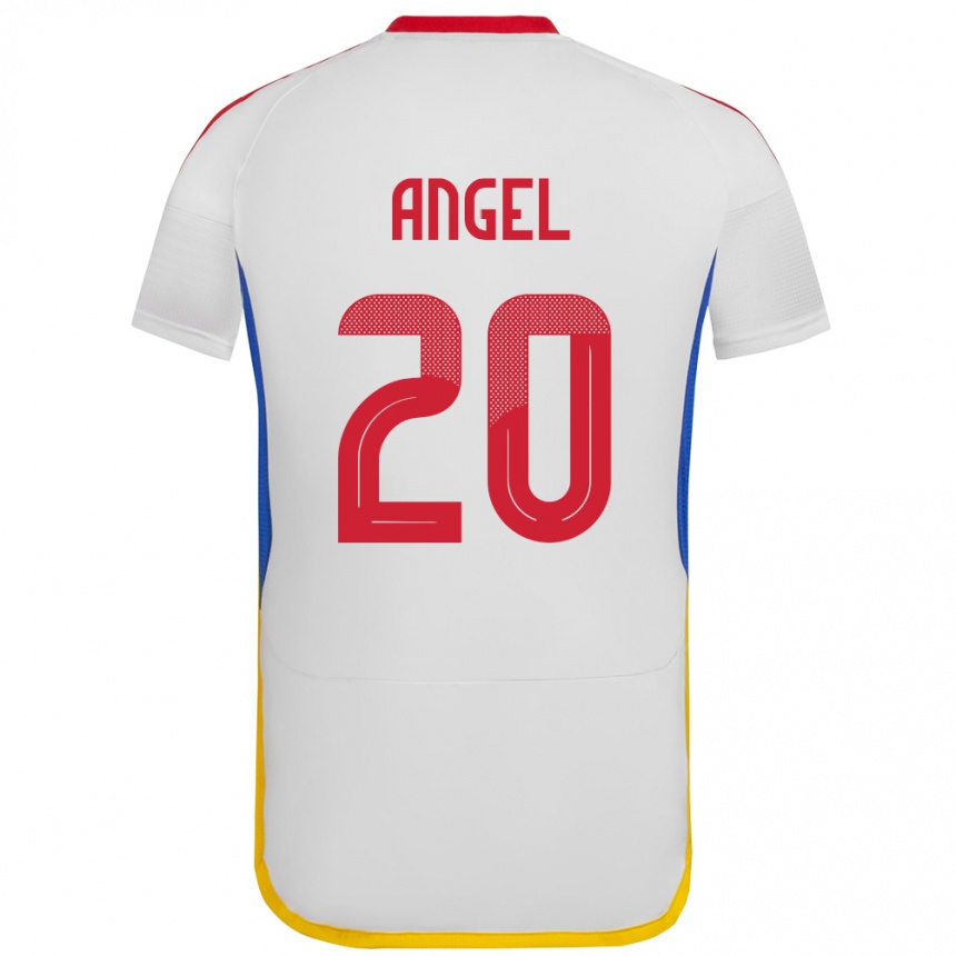 Vyrai Venesuela Wilker Ángel #20 Baltas Išvykos Marškinėliai 24-26 T-Shirt