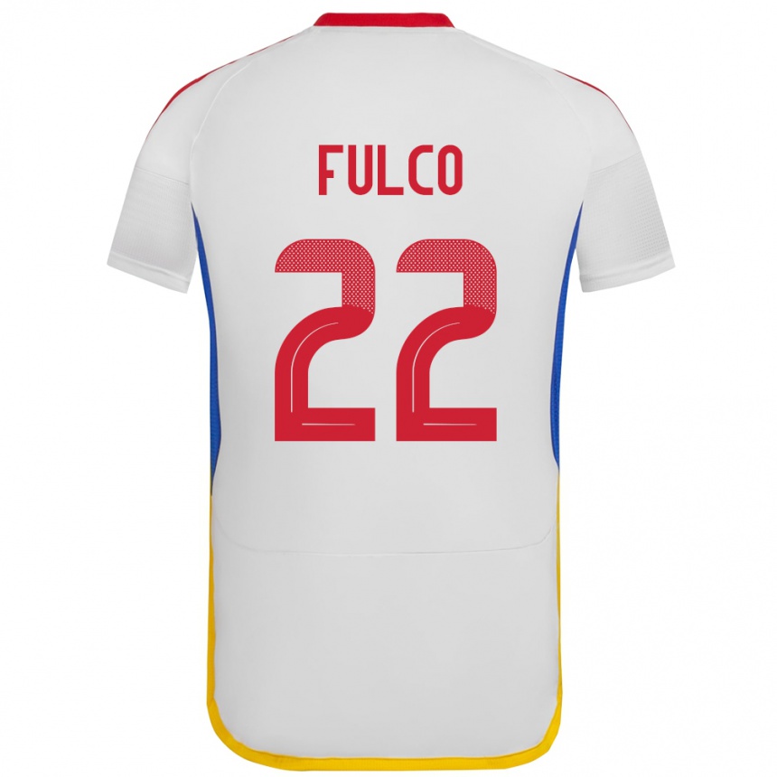 Vyrai Venesuela Pedro Fulco #22 Baltas Išvykos Marškinėliai 24-26 T-Shirt