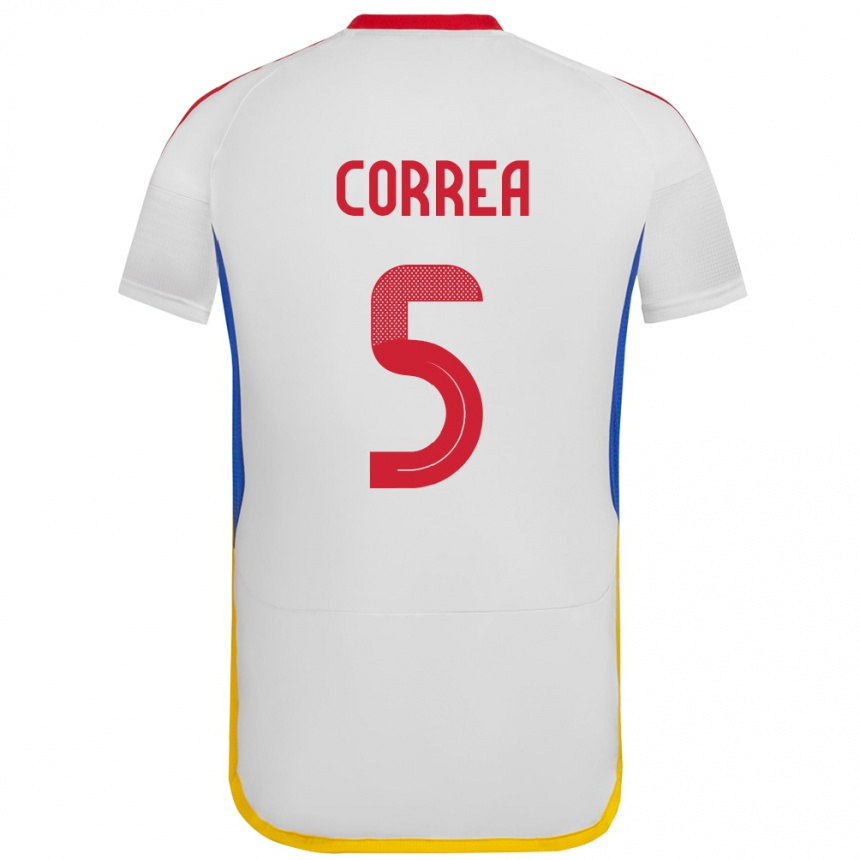 Vyrai Venesuela José Correa #5 Baltas Išvykos Marškinėliai 24-26 T-Shirt