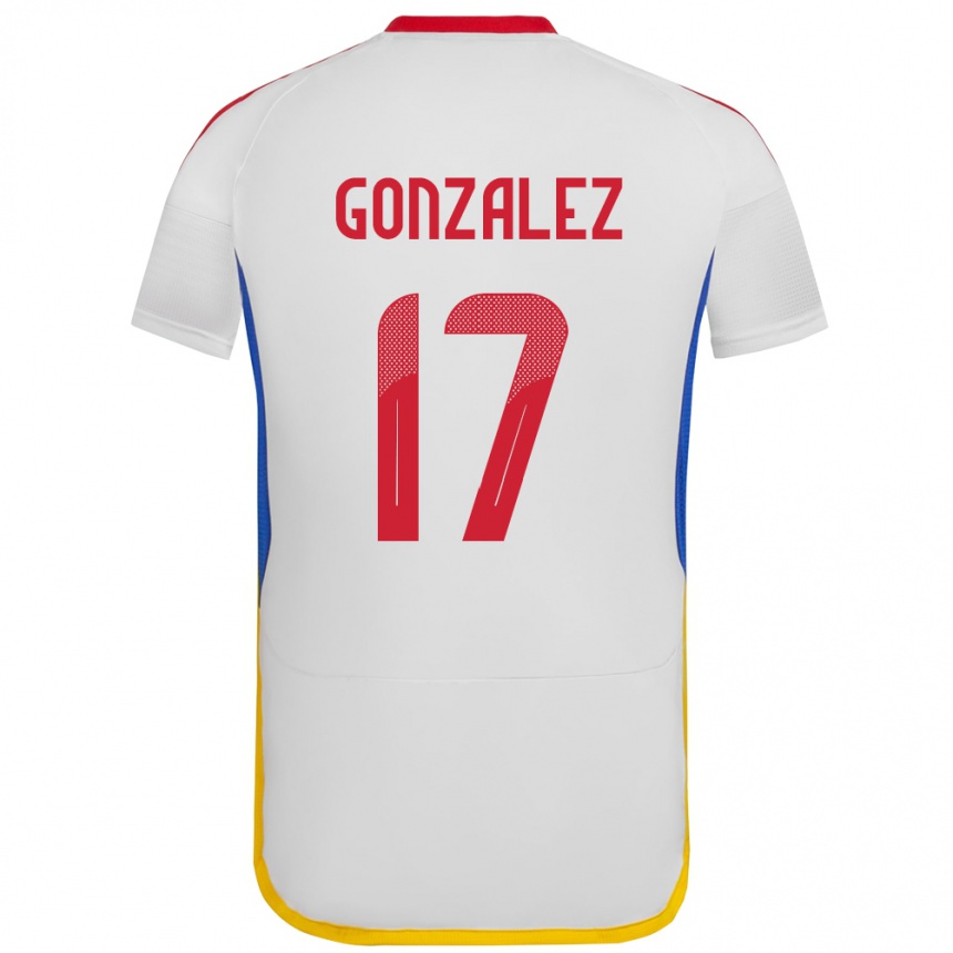 Vyrai Venesuela Mayken González #17 Baltas Išvykos Marškinėliai 24-26 T-Shirt