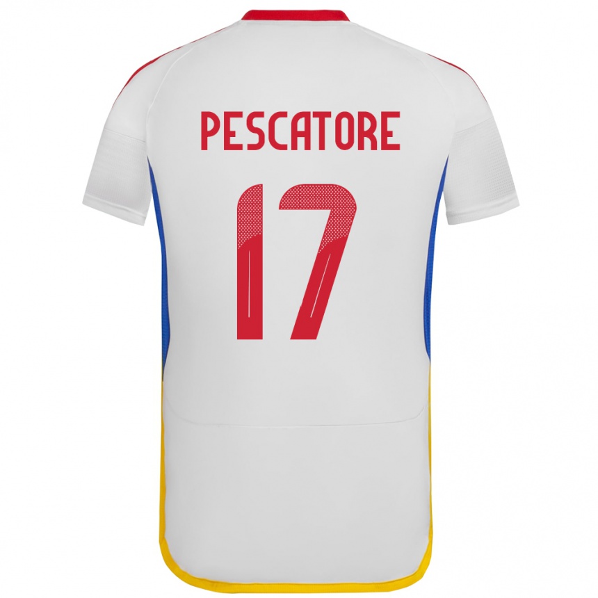 Vyrai Venesuela Camila Pescatore #17 Baltas Išvykos Marškinėliai 24-26 T-Shirt