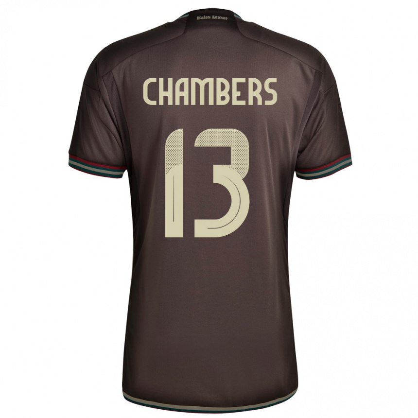Vyrai Jamaika Chris-Ann Chambers #13 Naktinė Ruda Išvykos Marškinėliai 24-26 T-Shirt