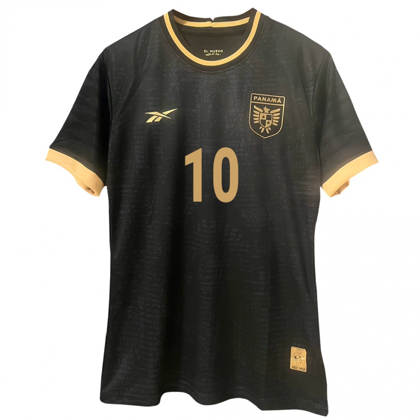 Vyrai Panama Éric Moreno #10 Juoda Išvykos Marškinėliai 24-26 T-Shirt