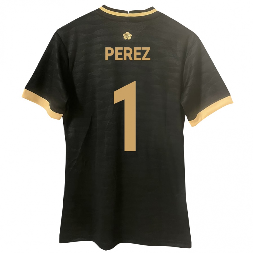 Vyrai Panama Miguel Pérez #1 Juoda Išvykos Marškinėliai 24-26 T-Shirt