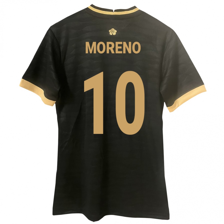 Vyrai Panama Éric Moreno #10 Juoda Išvykos Marškinėliai 24-26 T-Shirt