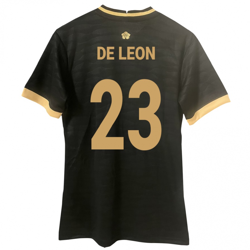 Vyrai Panama Yerenis De León #23 Juoda Išvykos Marškinėliai 24-26 T-Shirt