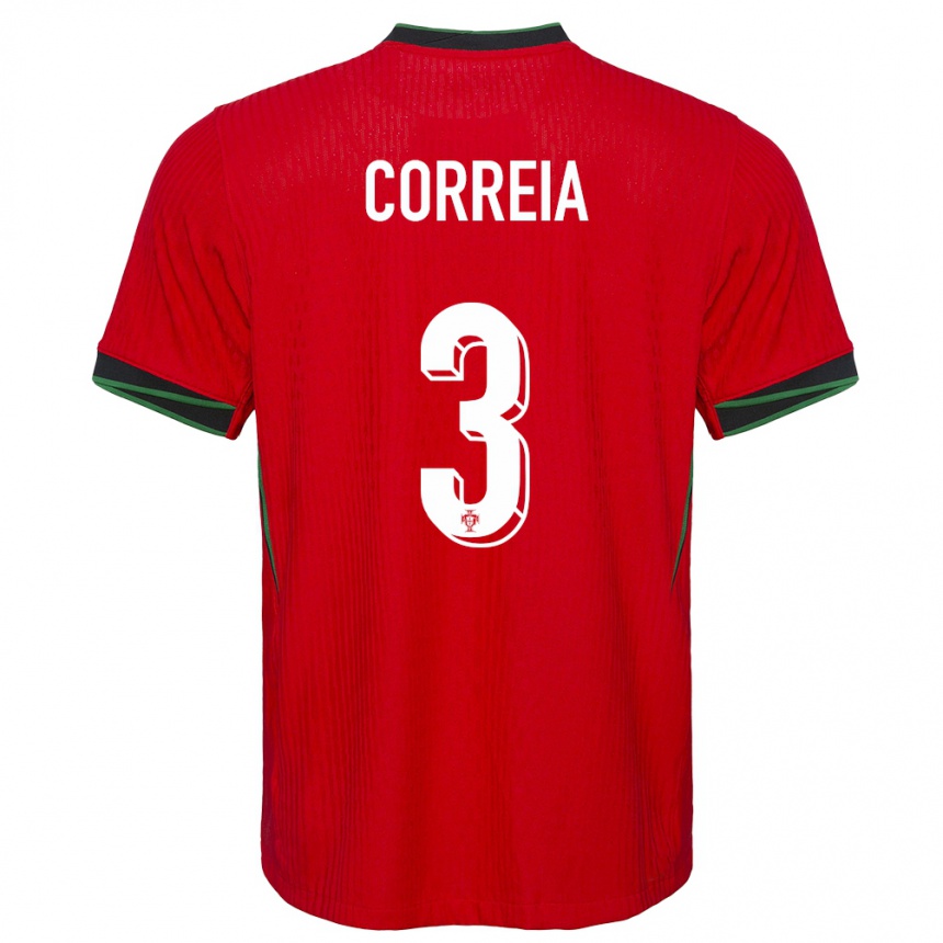 Moteriškas Portugalija Alicia Correia #3 Raudona Namų Marškinėliai 24-26 T-Shirt