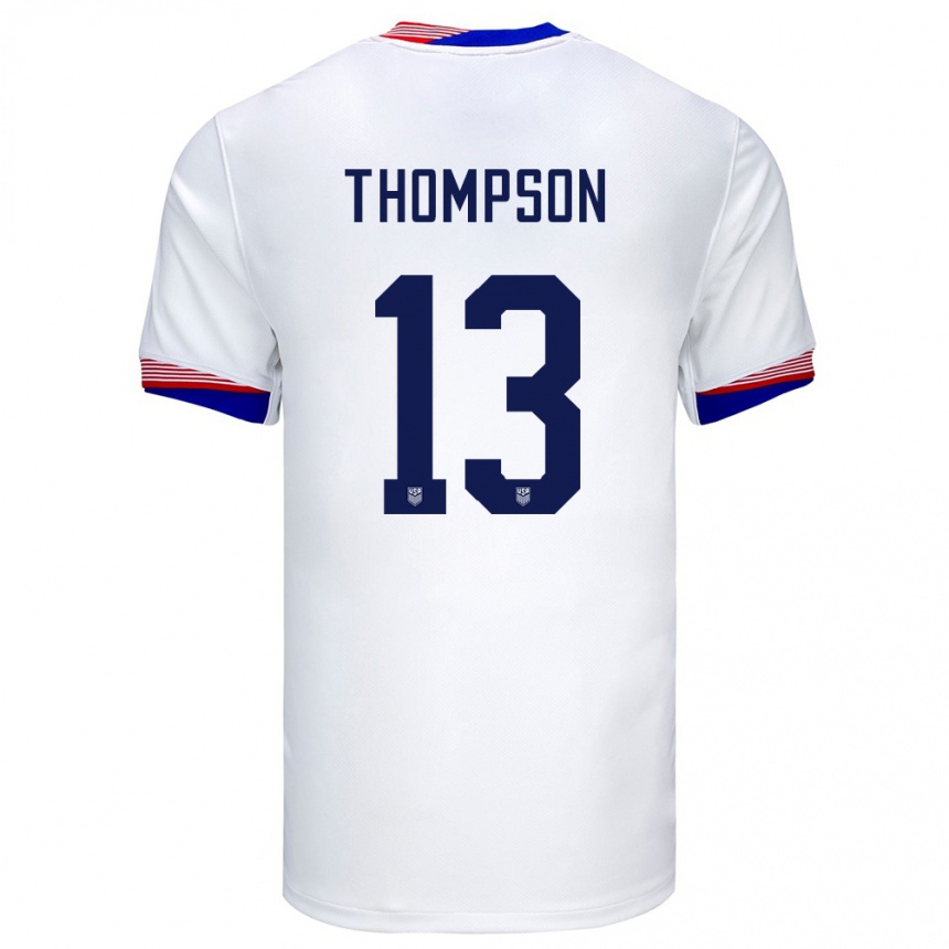 Moteriškas Jungtinės Valstijos Alyssa Thompson #13 Baltas Namų Marškinėliai 24-26 T-Shirt