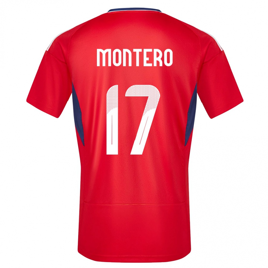 Moteriškas Kosta Rika Michelle Montero #17 Raudona Namų Marškinėliai 24-26 T-Shirt