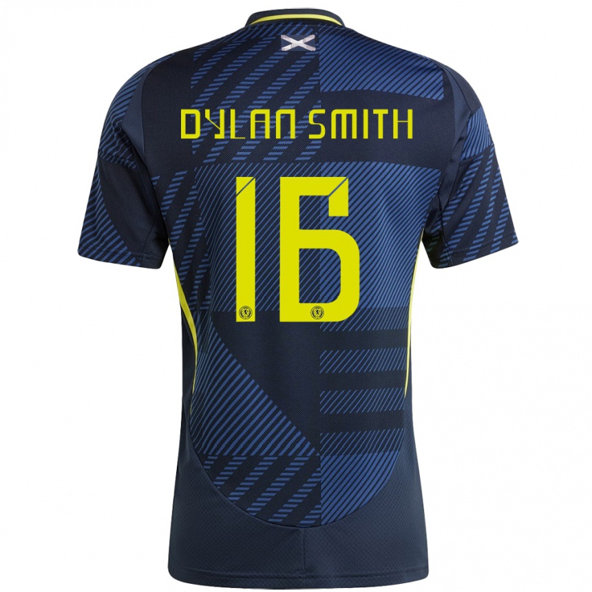 Moteriškas Škotija Dylan Smith #16 Tamsiai Mėlyna Namų Marškinėliai 24-26 T-Shirt