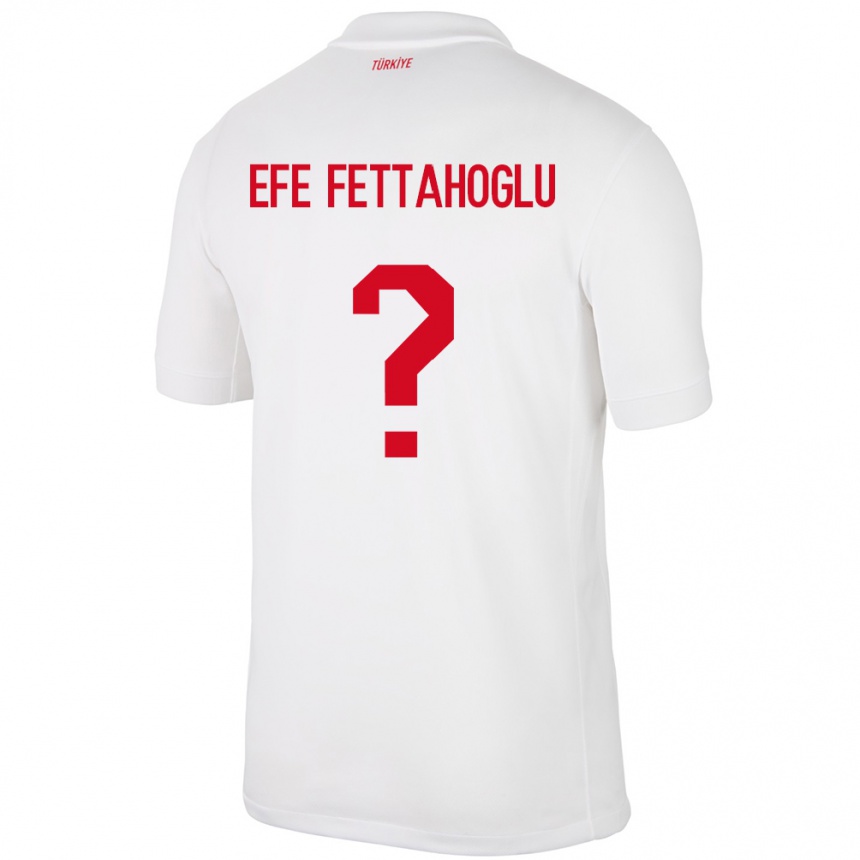 Moteriškas Turkija Adnan Efe Fettahoğlu #0 Baltas Namų Marškinėliai 24-26 T-Shirt