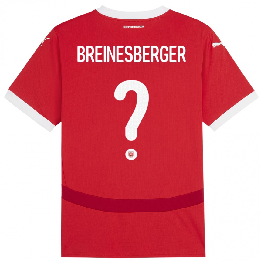 Moteriškas Austrija Christoph Breinesberger #0 Raudona Namų Marškinėliai 24-26 T-Shirt