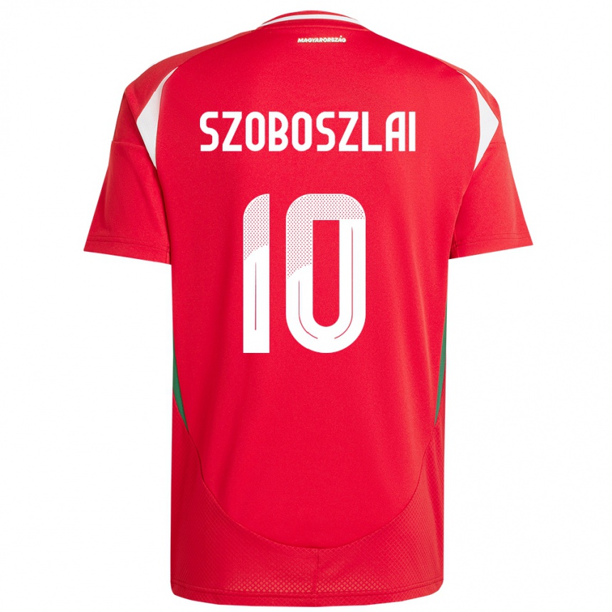 Moteriškas Vengrija Dominik Szoboszlai #10 Raudona Namų Marškinėliai 24-26 T-Shirt