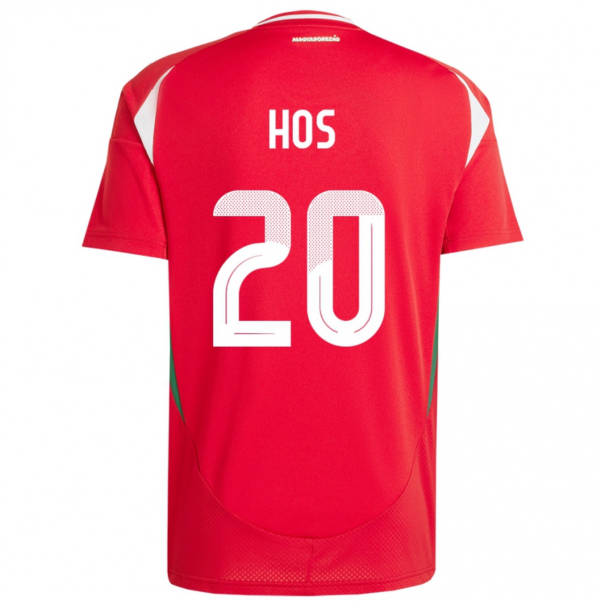 Moteriškas Vengrija Zsombor Hős #20 Raudona Namų Marškinėliai 24-26 T-Shirt