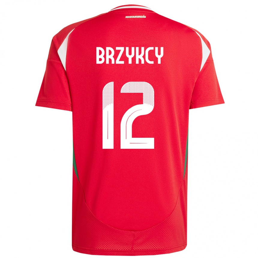 Moteriškas Vengrija Lauren Brzykcy #12 Raudona Namų Marškinėliai 24-26 T-Shirt