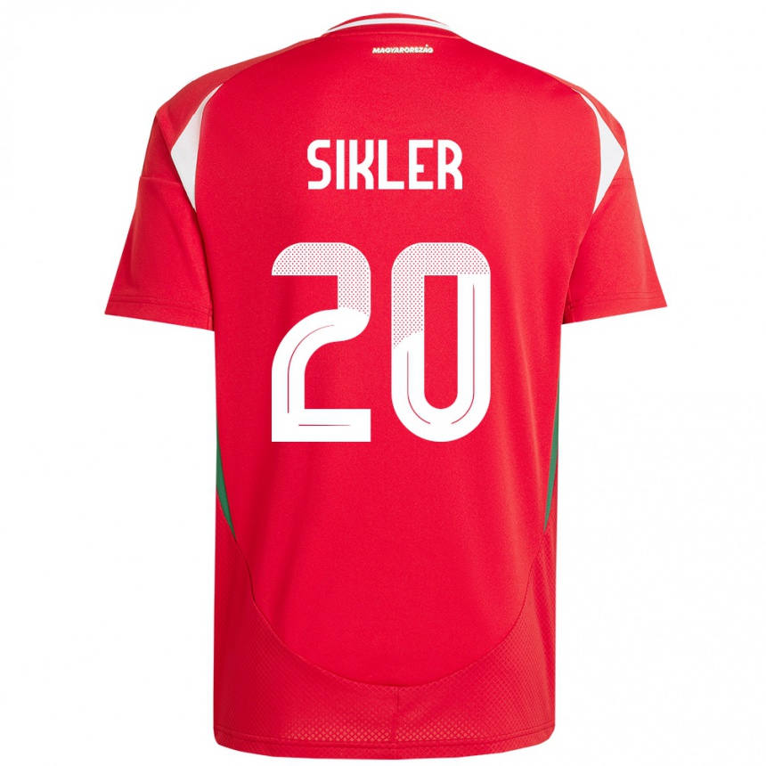 Moteriškas Vengrija Kinga Sikler #20 Raudona Namų Marškinėliai 24-26 T-Shirt