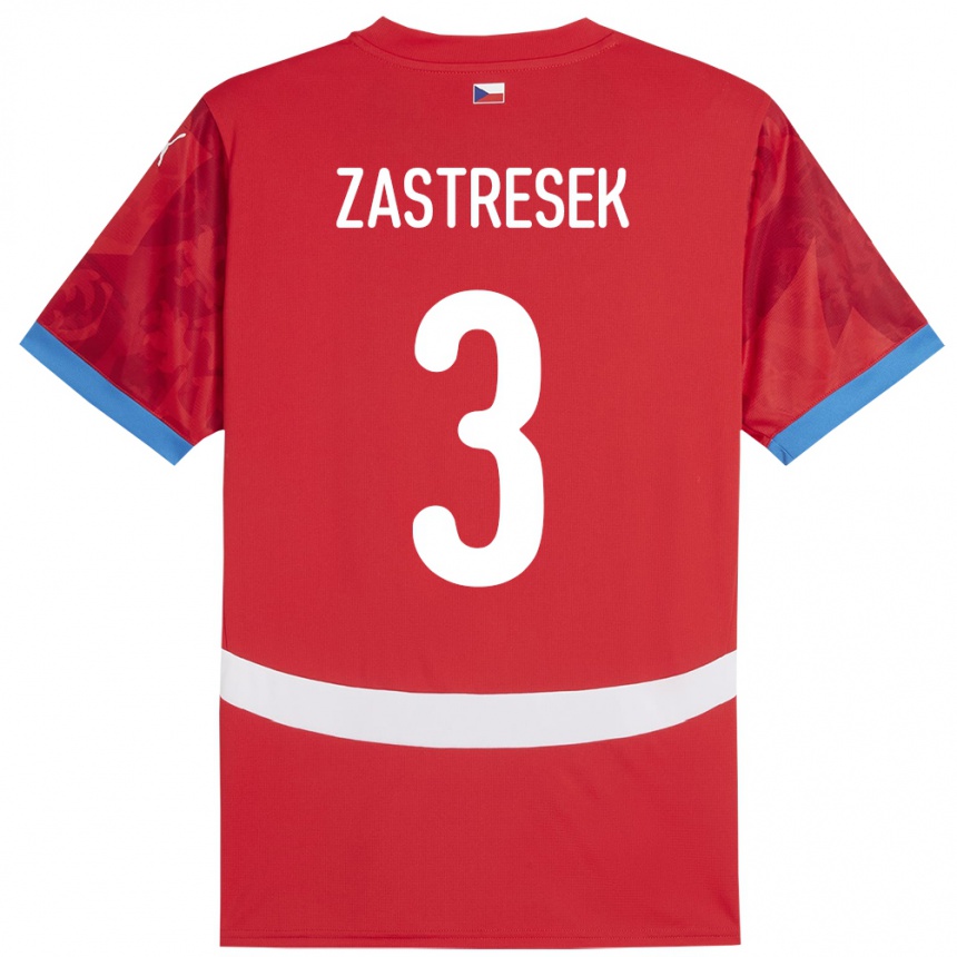 Moteriškas Čekija Matous Zastresek #3 Raudona Namų Marškinėliai 24-26 T-Shirt