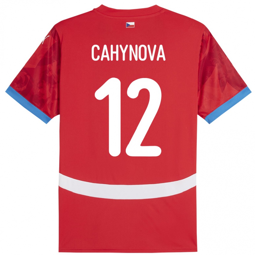 Moteriškas Čekija Klára Cahynová #12 Raudona Namų Marškinėliai 24-26 T-Shirt