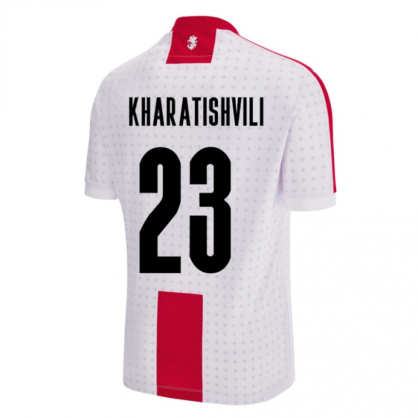 Moteriškas Sakartvelas Luka Kharatishvili #23 Baltas Namų Marškinėliai 24-26 T-Shirt