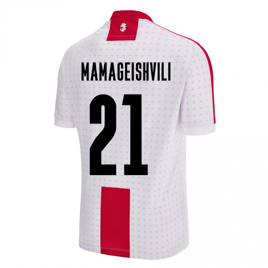 Moteriškas Sakartvelas Otar Mamageishvili #21 Baltas Namų Marškinėliai 24-26 T-Shirt