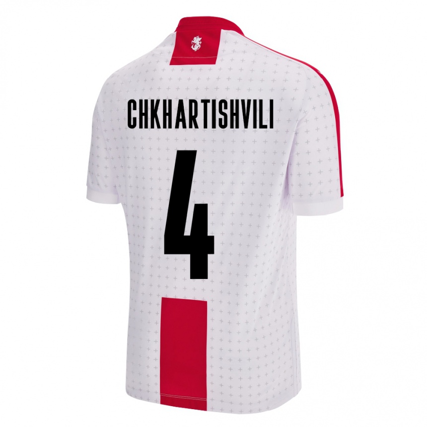 Moteriškas Sakartvelas Nino Chkhartishvili #4 Baltas Namų Marškinėliai 24-26 T-Shirt